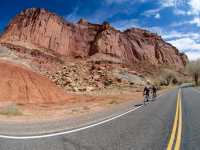 Amongst the towering red cliffs