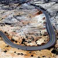 Moving through the road's flowing bends