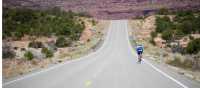 Pedaling through sun-drenched high desert terrain