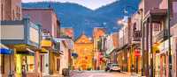Santa Fe in the Rosy Glow of Sunset