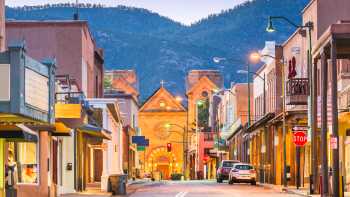 Santa Fe in the Rosy Glow of Sunset